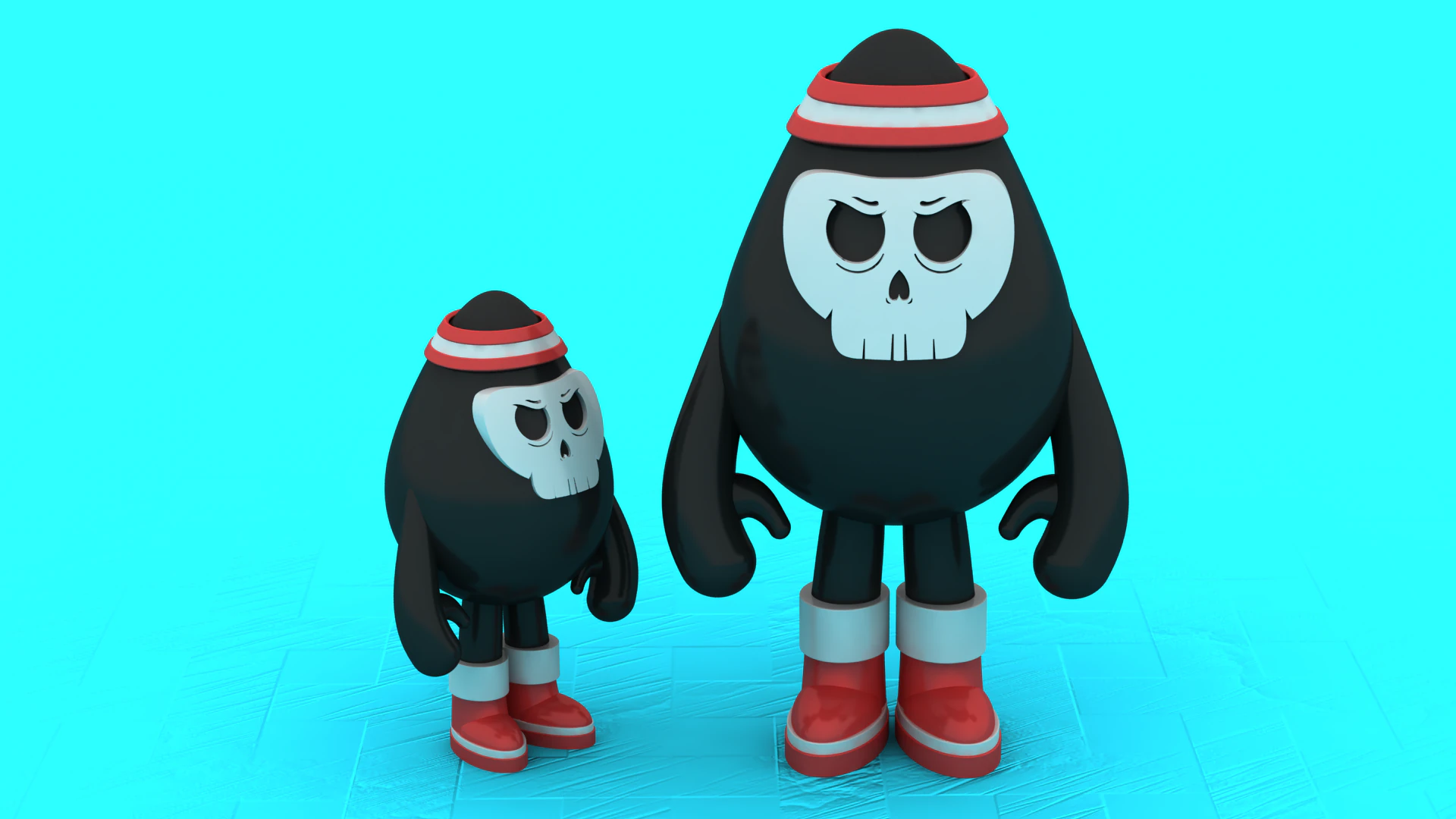 Cartoon Bomb Character Toy 3D Printable Model 3D Print Model .c4d .max .obj .3ds .fbx .stl .blend 