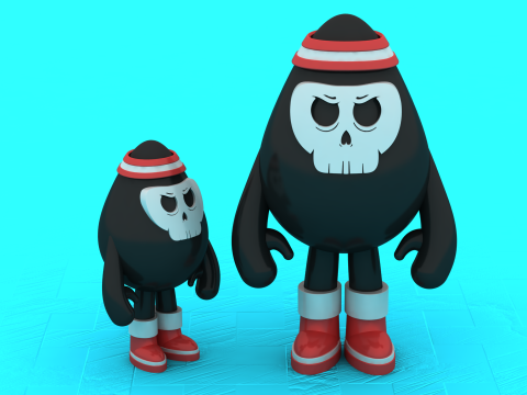 Jouet de personnage de bombe de dessin animé modèle imprimable en 3D Modèles 3D en vedette