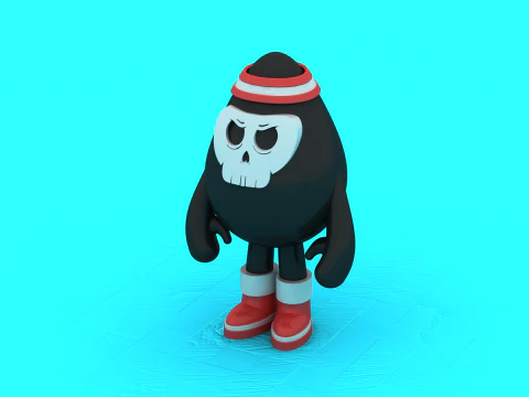 Cartoon Bomb Character Toy 3D Printable Model 3D Print Model