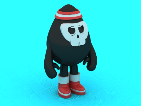 Zabawkowa postać z kreskówki Bomba Model 3D do druku Model do druku 3D