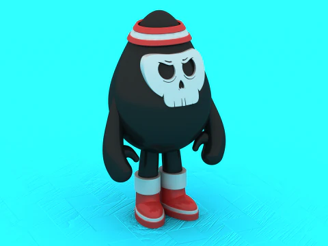 Cartoon Bomb Character Toy 3D Printable Model 3D Print Model