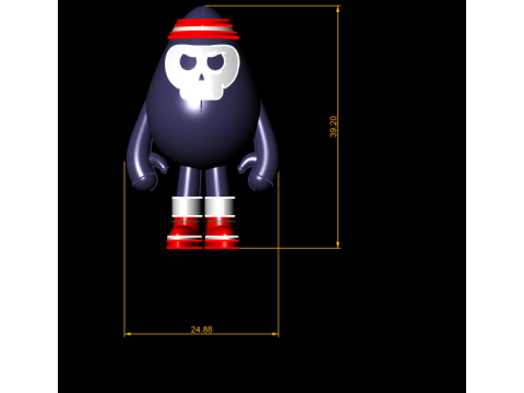 Zabawkowa postać z kreskówki Bomba Model 3D do druku Model do druku 3D