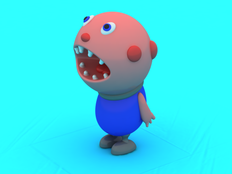 Modelo de brinquedo para impressão 3D brincalhão Monster Duo Modelo de Impressão 3D