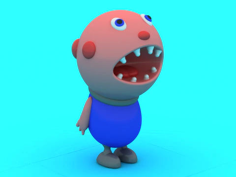 Playful Monster Duo 3D Printable Toy Model 3D Print Model