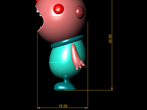 Modelo de brinquedo para impressão 3D brincalhão Monster Duo Modelo de Impressão 3D