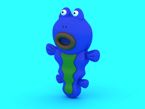 फंकी फ्रॉग टॉय डुओ 3डी प्रिंट करने योग्य कैरेक्टर सेट 3D प्रिंट मॉडल