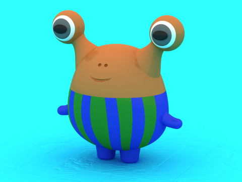 Modelo de brinquedo para impressão 3D fofo Alien Buddy Duo Modelo de Impressão 3D