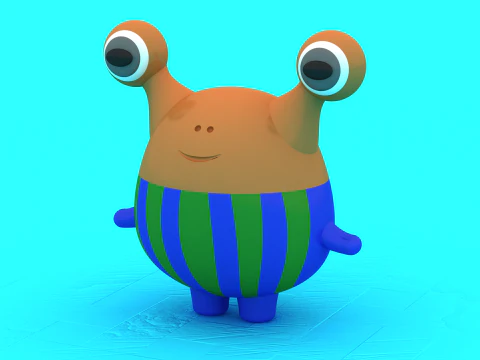 Cute Alien Buddy Duo 3D Printable Toy Model 3D Print Model