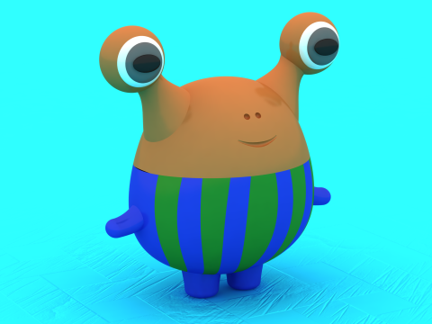 Modelo de brinquedo para impressão 3D fofo Alien Buddy Duo Modelo de Impressão 3D