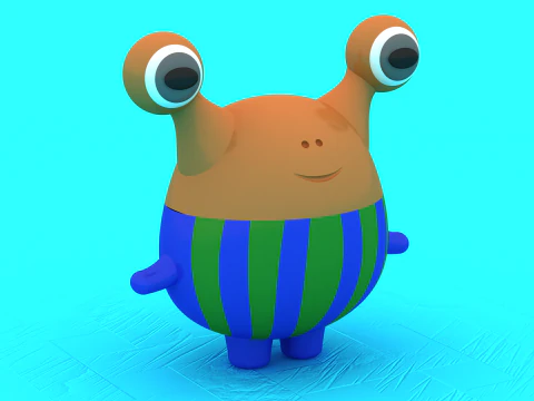 Cute Alien Buddy Duo 3D Printable Toy Model 3D Print Model
