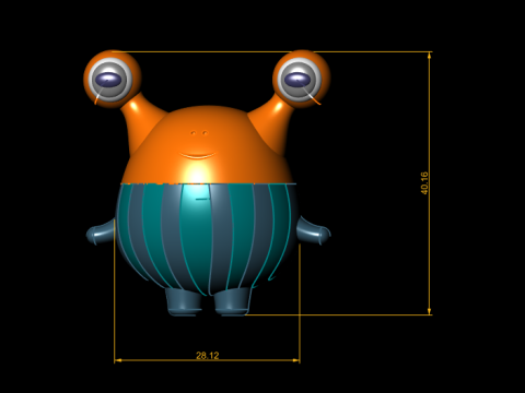 Modelo de brinquedo para impressão 3D fofo Alien Buddy Duo Modelo de Impressão 3D