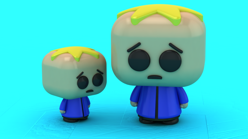 Brinquedo de personagem de manteiga figura de comida fofa para impressão em 3D Modelo de Impressão 3D .c4d .max .obj .3ds .fbx .stl .blend 