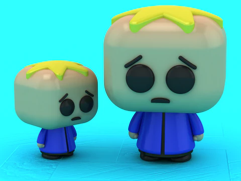 Brinquedo de personagem de manteiga figura de comida fofa para impressão em 3D Modelo de Impressão 3D