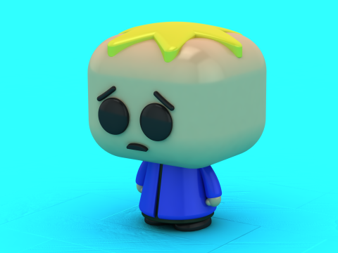 Brinquedo de personagem de manteiga figura de comida fofa para impressão em 3D Modelo de Impressão 3D