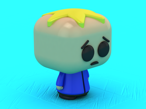 Brinquedo de personagem de manteiga figura de comida fofa para impressão em 3D Modelo de Impressão 3D