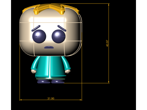 Brinquedo de personagem de manteiga figura de comida fofa para impressão em 3D Modelo de Impressão 3D