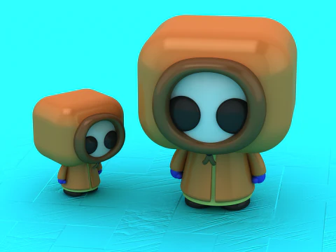 Modello stampabile 3D da collezione con figura giocattolo in vinile stile parco con cappuccio Modello di stampa 3D