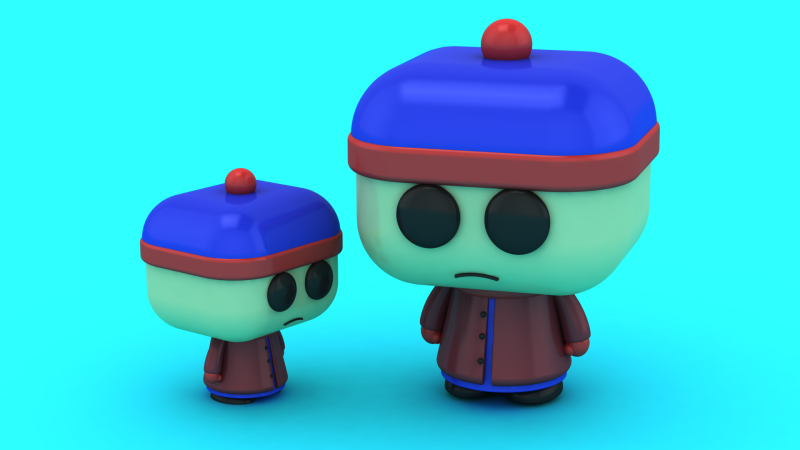 Winter Town Boy vinyl speelgoed Stan-stijl 3D printbaar verzamelfiguur 3D printmodel .c4d .max .obj .3ds .fbx .stl .blend