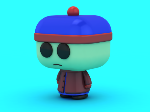 Winter Town Boy vinyl speelgoed Stan-stijl 3D printbaar verzamelfiguur 3D printmodel