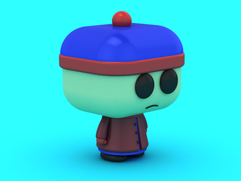 Winter Town Boy vinyl speelgoed Stan-stijl 3D printbaar verzamelfiguur 3D printmodel