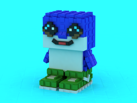 Blue Dolphin Smile Toy 3D Printable Model 3D Print Model