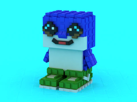 Blue Dolphin Smile Toy 3D Printable Model 3D Print Model