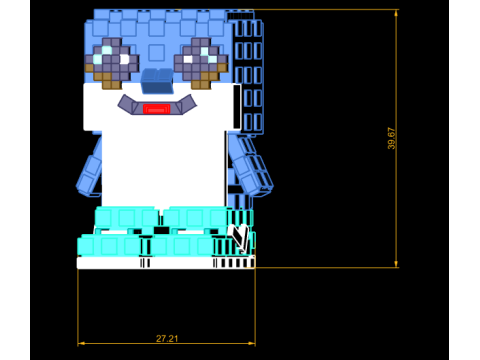 Blue Dolphin Smile Toy 3D Printable Model 3D Print Model