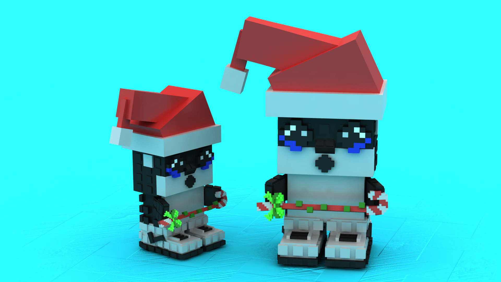 Christmas Penguin Buddy Set 3D Printable Models 3D Print Model .c4d .max .obj .3ds .fbx .stl .blend 