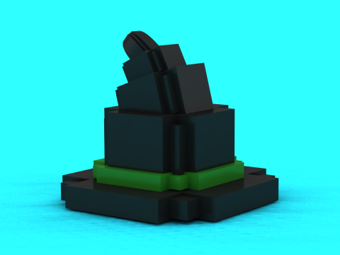 Model Cetak 3D Cyber ​​King Totem Model Cetak 3D