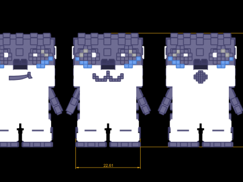 Modelo para impressão 3D do brinquedo Voxel Critters Modelo de Impressão 3D