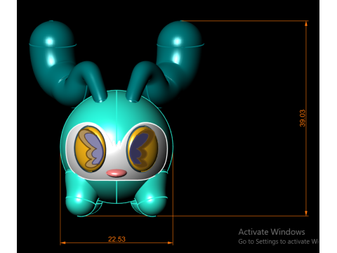 Model królika Kawaii do druku 3D Model do druku 3D