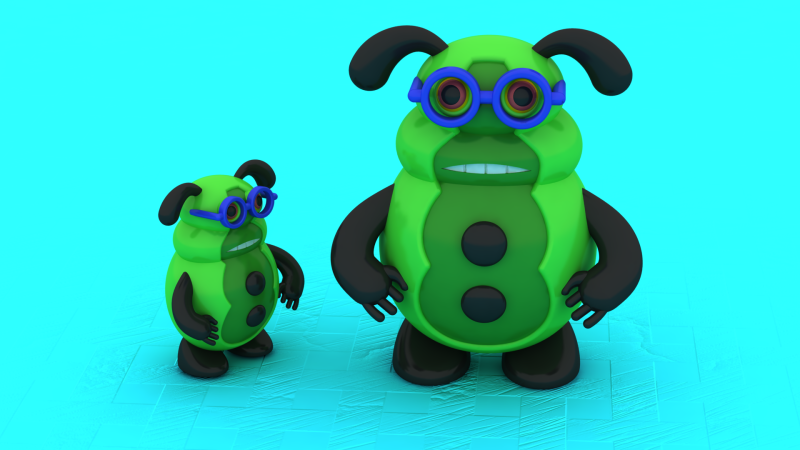 Model zabawki GoggleBugs do druku 3D Model do druku 3D .c4d .max .obj .3ds .fbx .stl .blend 