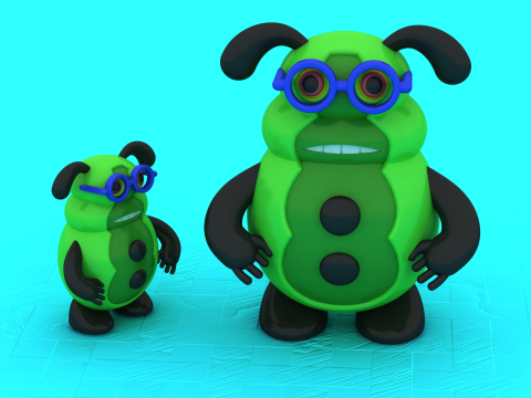 GoggleBugs Spielzeug 3D-druckbares Modell 3D Druckmodell