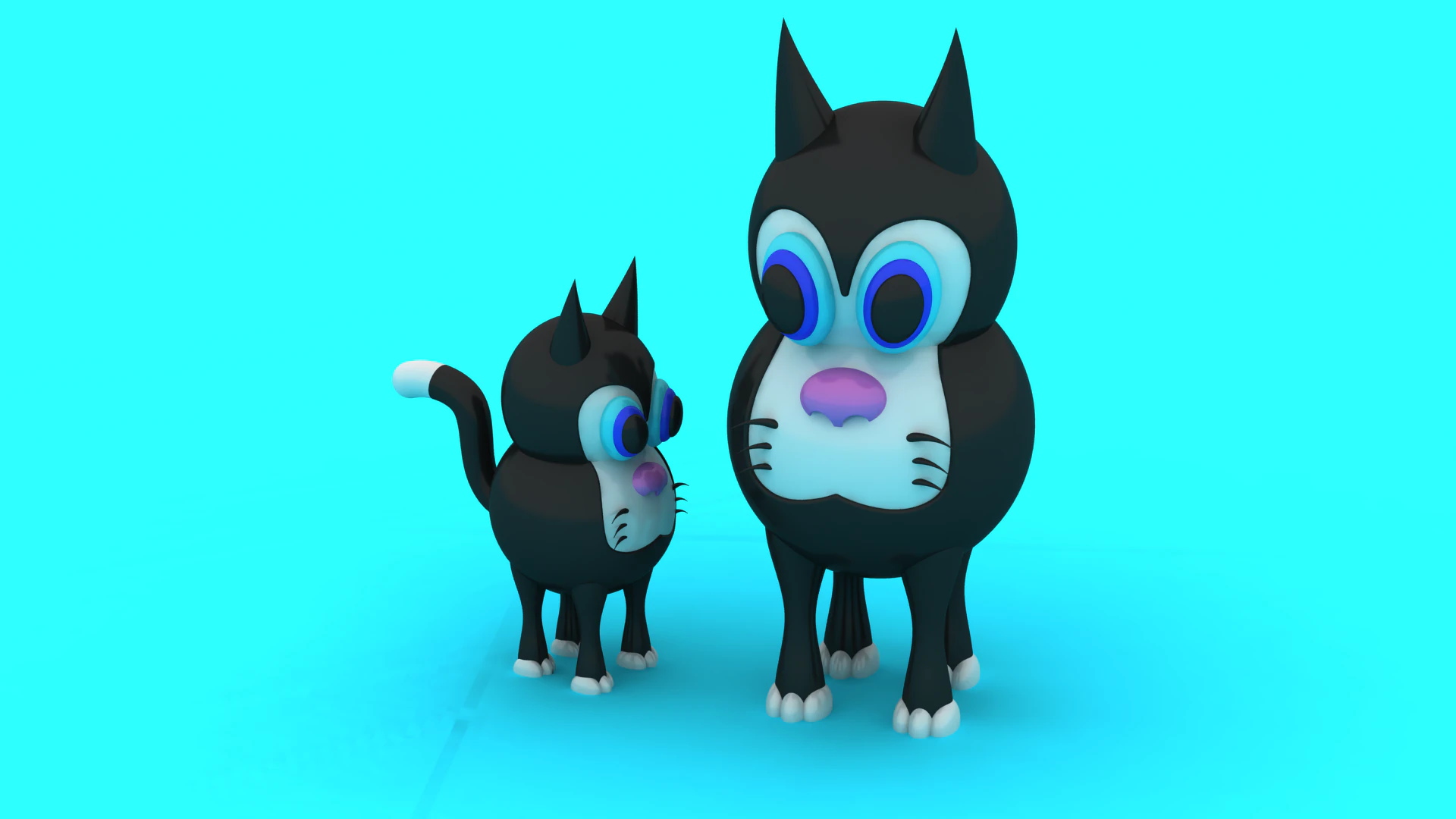 Cute Cat Toy 3D Printable Model 3D Print Model .c4d .max .obj .3ds .fbx .stl .blend 