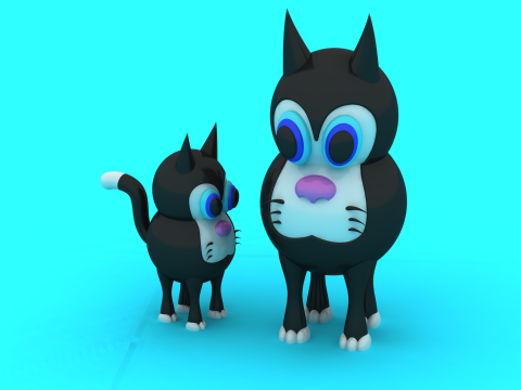 Süßes Katzenspielzeug 3D-druckbares Modell 3D Druckmodell