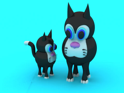 Modelo para impress&atilde;o 3D de brinquedo de gato fofo Modelo de Impressão 3D