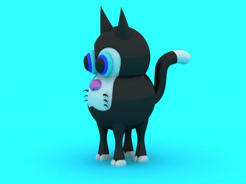 Cute Cat Toy 3D Printable Model 3D Print Model
