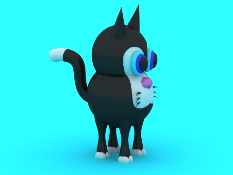 Model do druku 3D dla uroczego kota Model do druku 3D