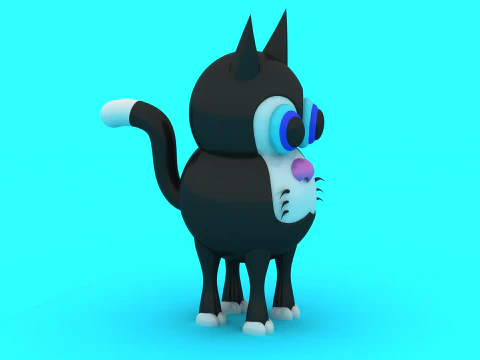 Cute Cat Toy 3D Printable Model 3D Print Model