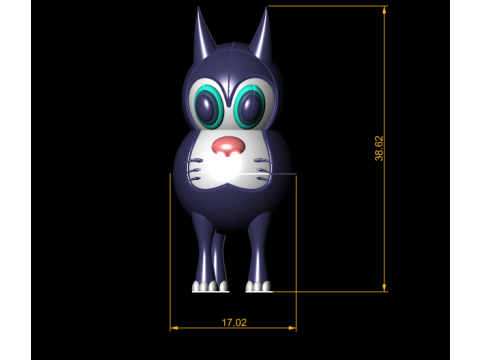 Model do druku 3D dla uroczego kota Model do druku 3D