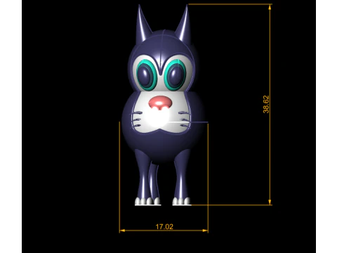 Cute Cat Toy 3D Printable Model 3D Print Model