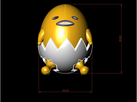 Model do druku 3D z zabawką Cute Egg Duo Model do druku 3D