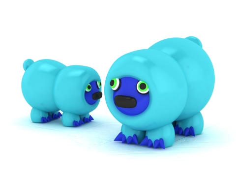 Süßes blaues Schneckenspielzeug 3D-druckbares Modell 3D Druckmodell