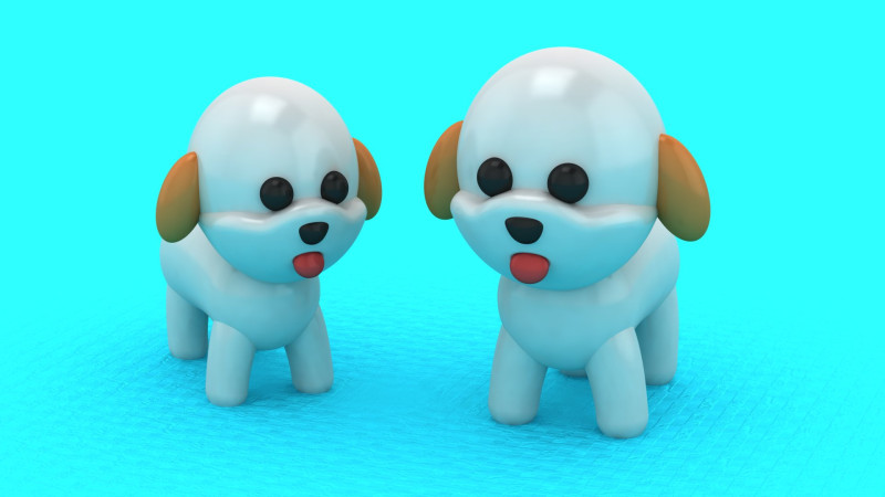 Model do druku 3D dla uroczego psa Model do druku 3D .c4d .max .obj .3ds .fbx .stl .blend 