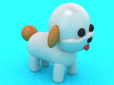 Model do druku 3D dla uroczego psa Model do druku 3D