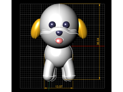 Model do druku 3D dla uroczego psa Model do druku 3D