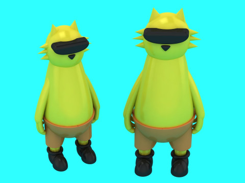 Katze mit VR-Spielzeug 3D-druckbares Modell 3D Druckmodell