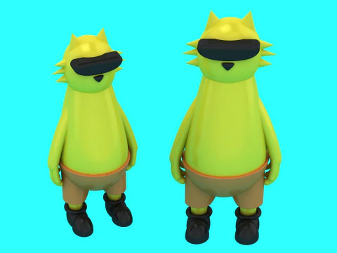 Кот с VR-игрушкой 3D-модель для печати 3D Принт Модель