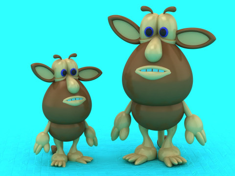Braunes Booba 2 Spielzeug 3D-druckbares Modell 3D Druckmodell