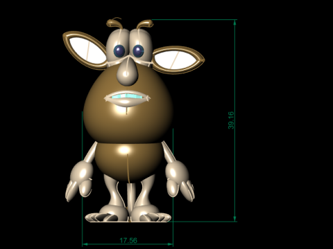 Brązowy model zabawki Booba 2 do druku 3D Model do druku 3D